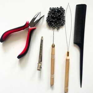 Nano Bead Hair Tool Kit with Pouch